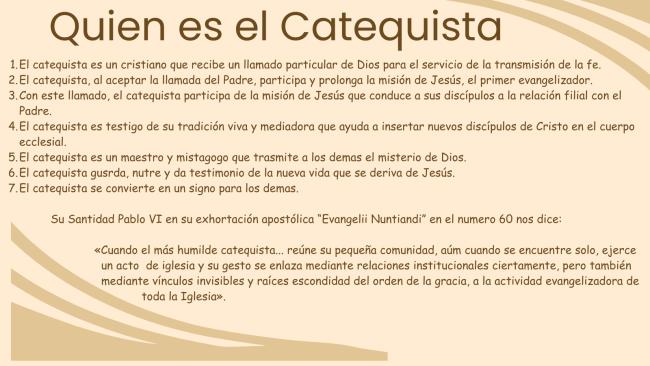 Quien es el Catequista